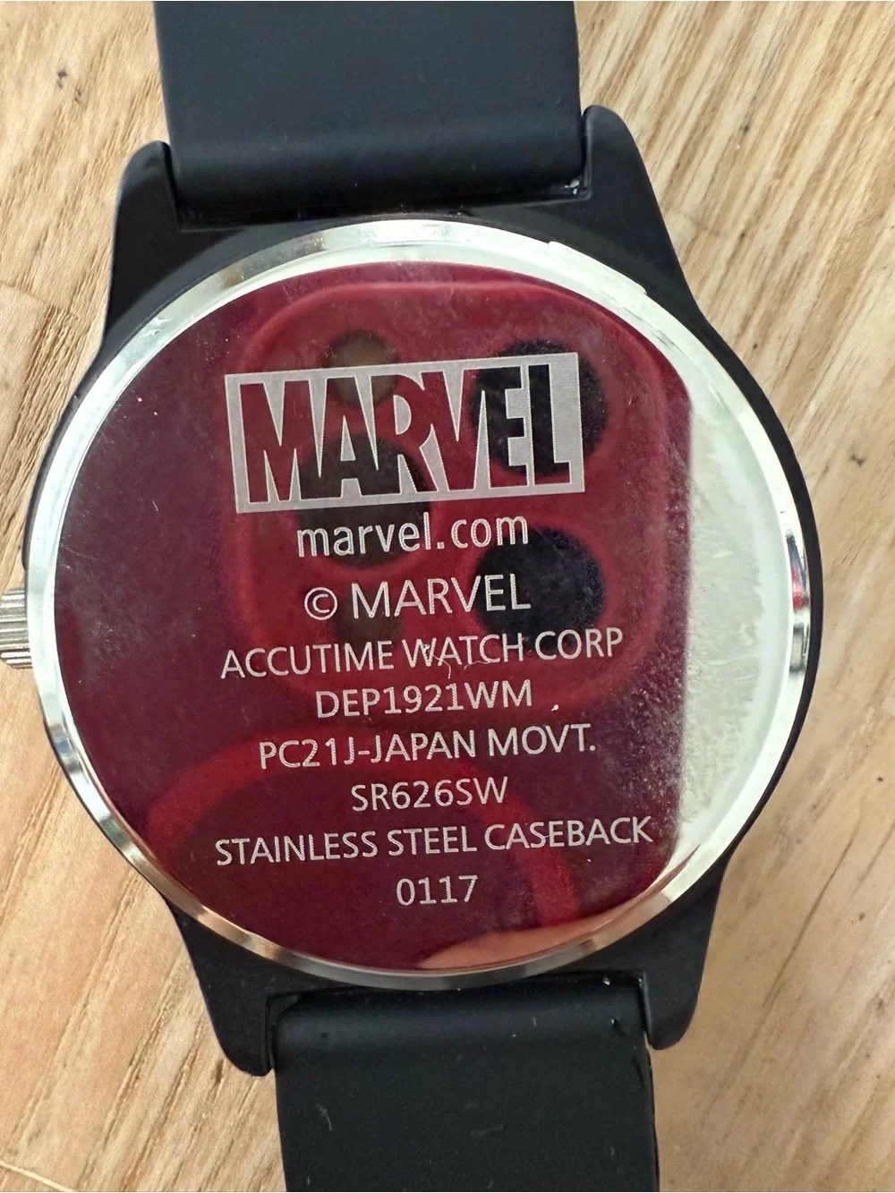Marvel Deadpool black and red watch NEW BATTERY